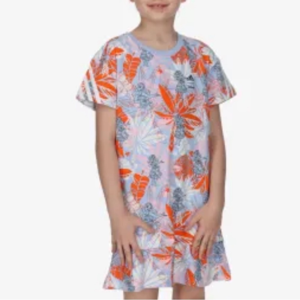 Adidas x Disney Moana Girls T Shirt Dress - Picture 2 of 9